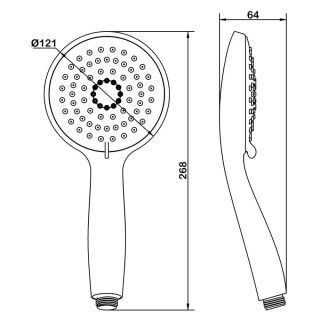 Душевая лейка Swedbe Calypso 5016 с 3D дизайном хром
